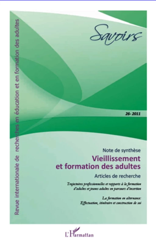 Vieillissement et formation des adultes - Thérèse Levene, Souad Zaouani Denoux, Frédérique Bros, Dominique Kern - Editions L'Harmattan