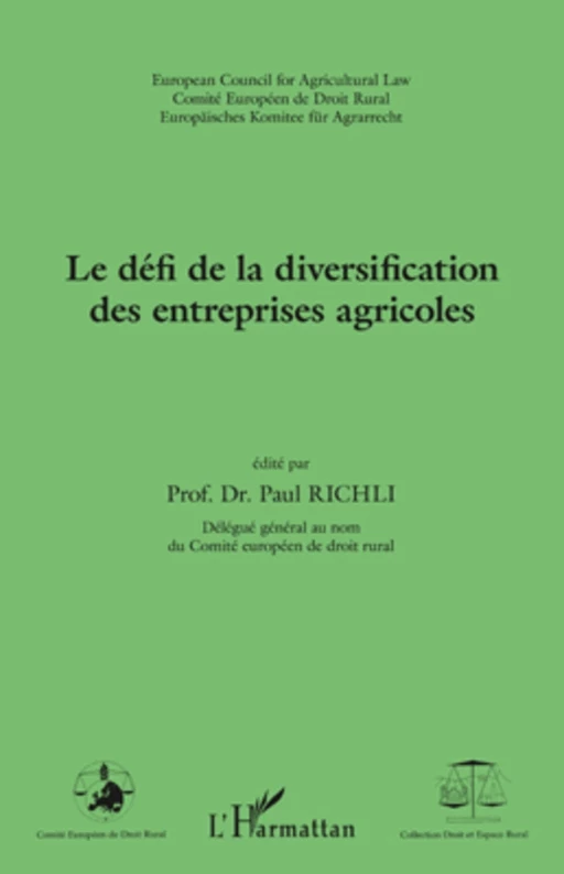 Le défi de la diversification des entreprises agricoles - Paul Richli - Editions L'Harmattan