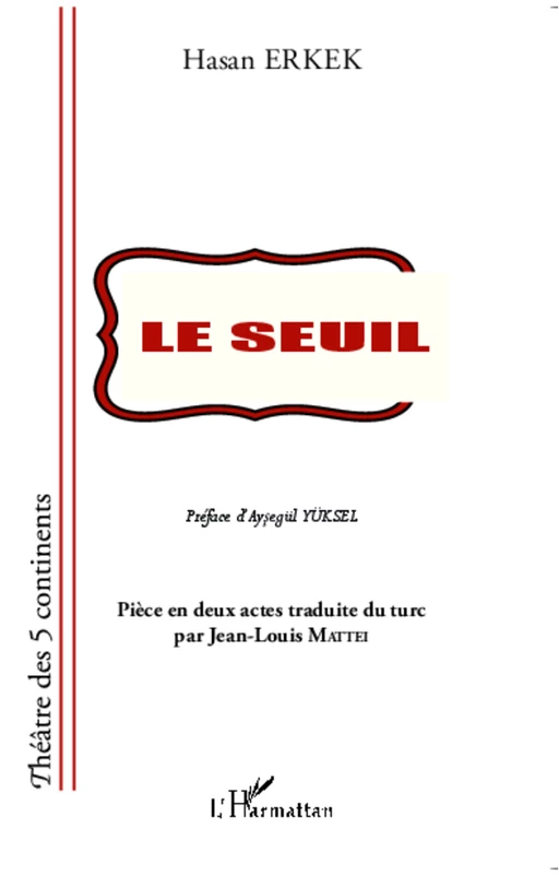 Le Seuil - Hasan Erkek - Editions L'Harmattan