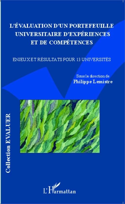 L'Évaluation d'un portefeuille universitaire d'expériences et de compétences - Philippe Lemistre - Editions L'Harmattan