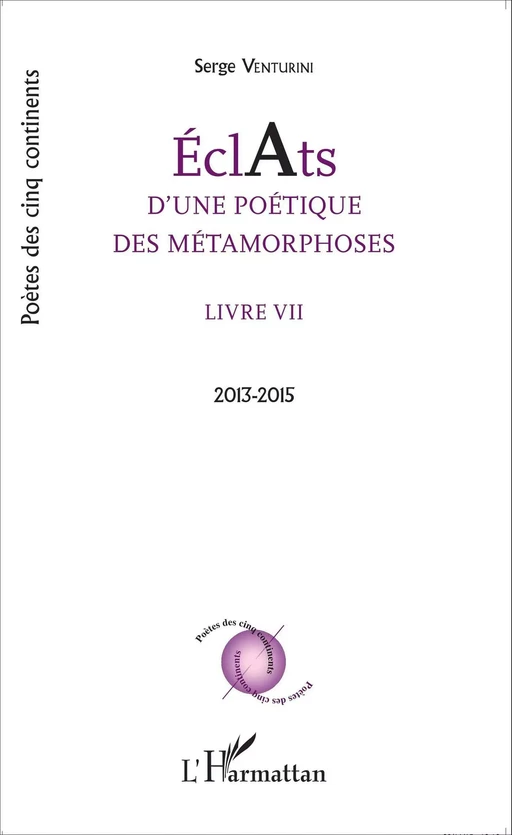 Éclats d'une poétique des métamorphoses - Serge Venturini - Editions L'Harmattan