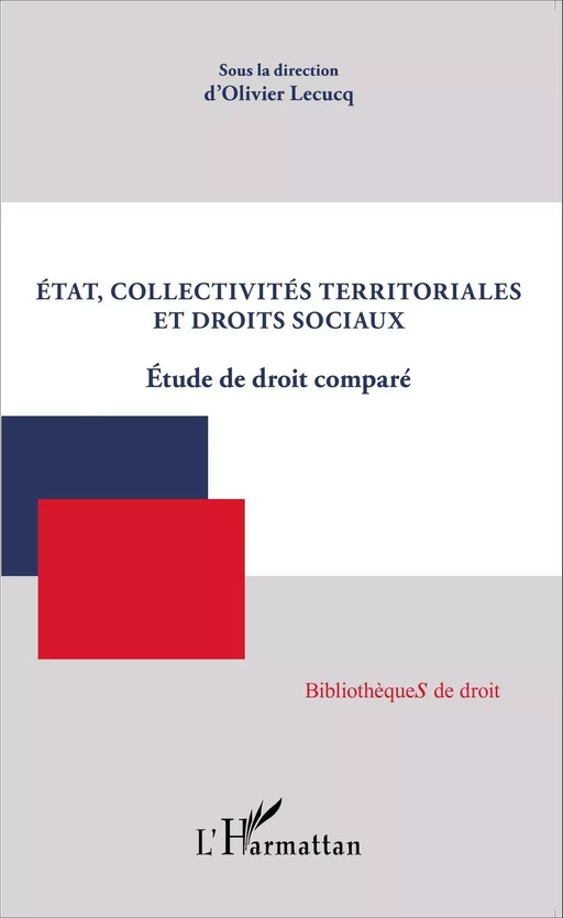 État, collectivités territoriales et droits sociaux - Olivier Lecucq - Editions L'Harmattan