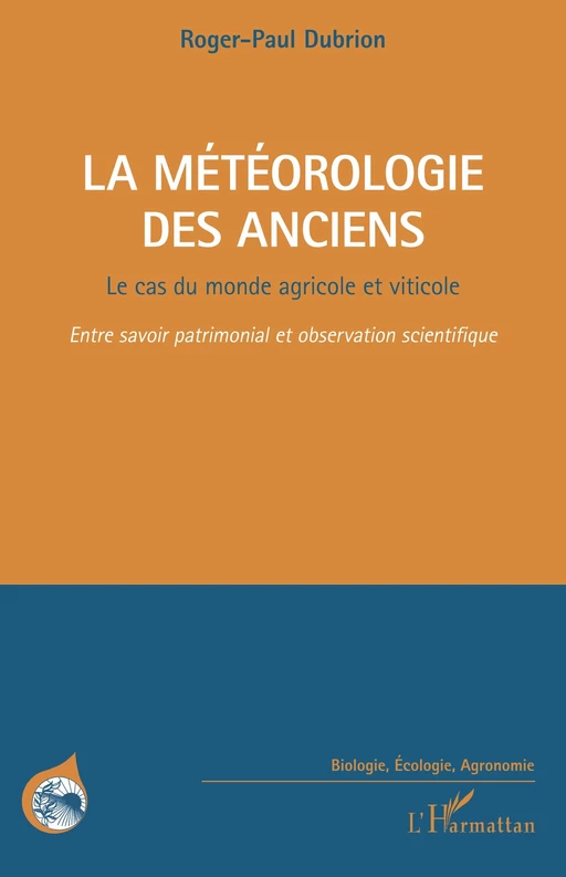 La météorologie des Anciens - Roger-Paul Dubrion - Editions L'Harmattan