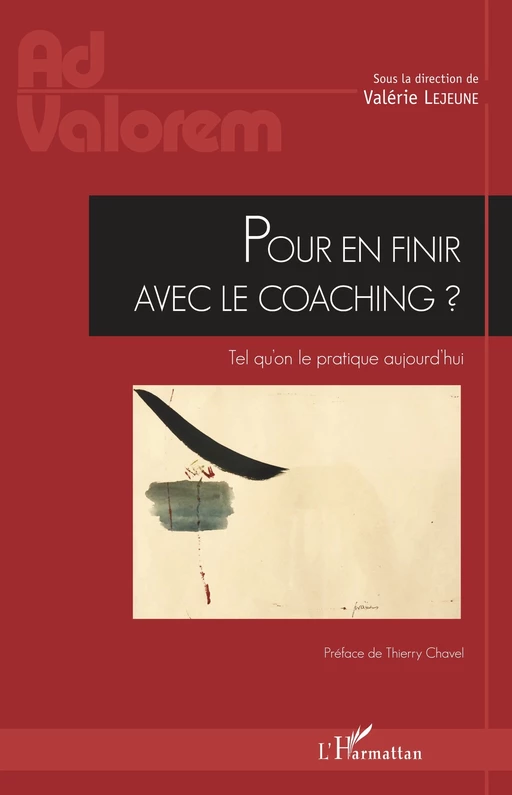 Pour en finir avec le coaching ? - Valérie Lejeune - Editions L'Harmattan