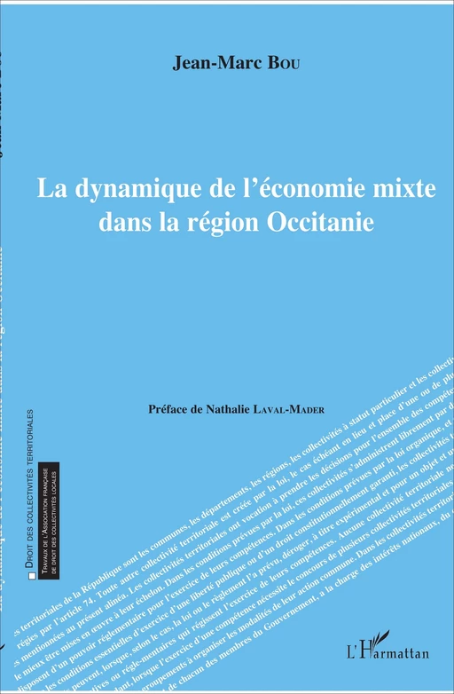 La dynamique de l'économie mixte dans la région Occitanie - Jean-Marc Bou - Editions L'Harmattan