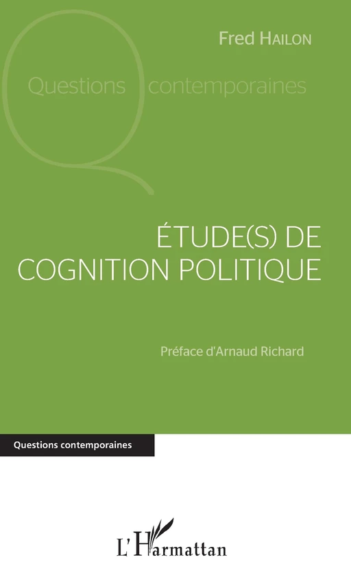 Étude(s) de cognition politique - Fred Hailon - Editions L'Harmattan