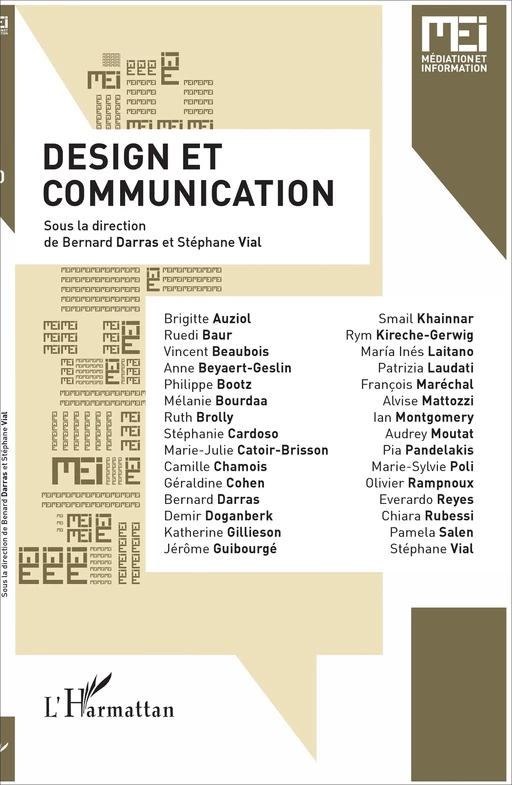 Design et communication - Bernard Darras, Stéphane Vial - Editions L'Harmattan