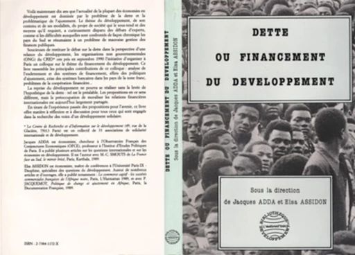 Dette ou financement du développement - Elsa Assidon - Editions L'Harmattan