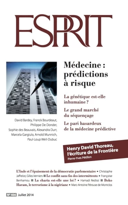 Esprit juillet 2014 - Médecine : prédictions à risque