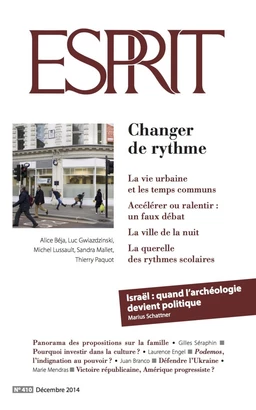 Esprit décembre 2014 - Changer de rythme