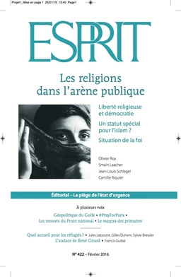 Esprit février 2016 - Les religions dans l'arène publique