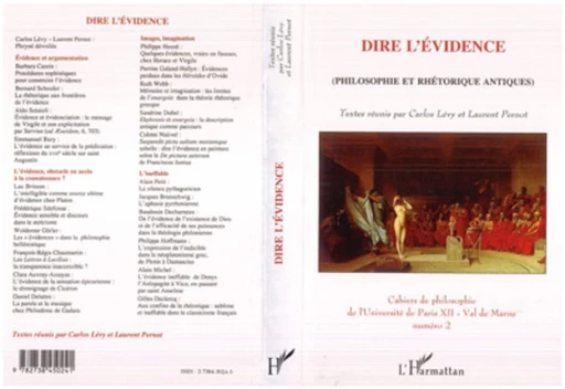 Dire l'évidence - Carlos Lévy - Editions L'Harmattan