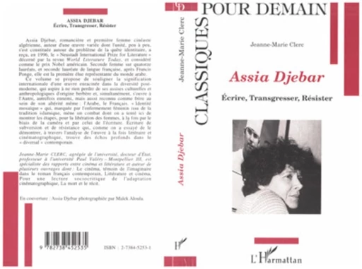 Assia Djebar - Jeanne-Marie Clerc - Editions L'Harmattan