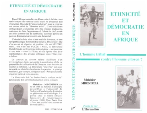 Ethnicité et démocratie en Afrique - Melchior Mbonimpa - Editions L'Harmattan