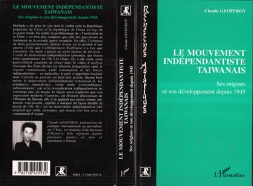 Le mouvement indépendantiste taiwanais - Claude Geoffroy - Editions L'Harmattan