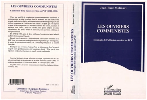 Les ouvriers communistes - Jean-Paul Molinari - Editions L'Harmattan