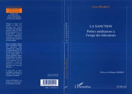 LA SANCTION - Eirick Prairat - Editions L'Harmattan