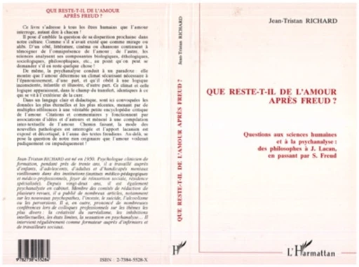 Que reste-t-il de l'amour après Freud ? - Jean-Tristan Richard - Editions L'Harmattan