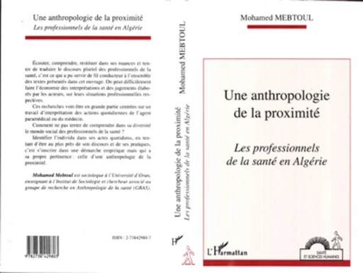 Une anthropologie de la proximité - Mohamed Mebtoul - Editions L'Harmattan