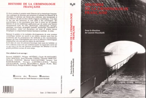 Histoire de la criminologie française -  - Editions L'Harmattan