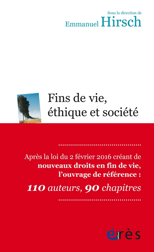 Fins de vie, éthique et société - Emmanuel Hirsch - Eres