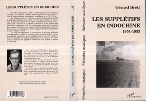 Les supplétifs en Indochine 1951-1953 - Gérard Brett - Editions L'Harmattan