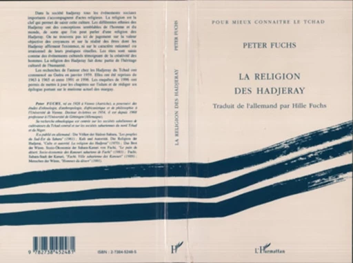 La religion des Hadjeray - Peter Fuchs - Editions L'Harmattan