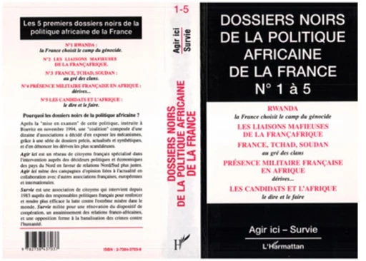 Dossiers Noirs de la politique africaine de la France -  - Editions L'Harmattan