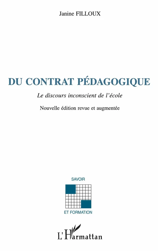 Du contrat pédagogique - Janine Filoux - Editions L'Harmattan