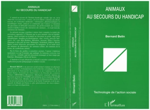 ANIMAUX AU SECOURS DU HANDICAP - Bernard Belin - Editions L'Harmattan