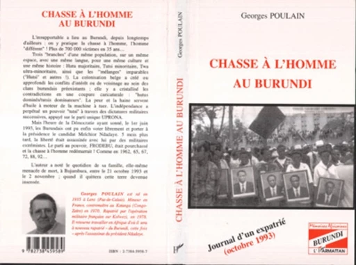 Chasse à l'homme au Burundi - Georges Poulain - Editions L'Harmattan