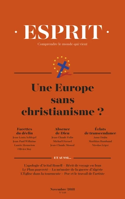 Esprit novembre 2018 Une Europe sans christianisme ?