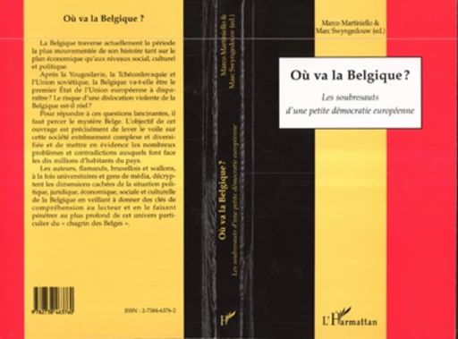 Où va la Belgique ? - Marc Swyngedouw, Marco Martiniello - Editions L'Harmattan