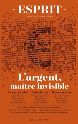 Esprit juillet-août 2019 L'argent, maître invisible