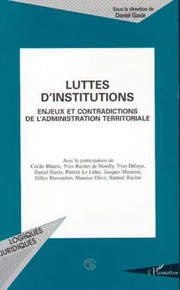 LUTTES D'INSTITUTIONS