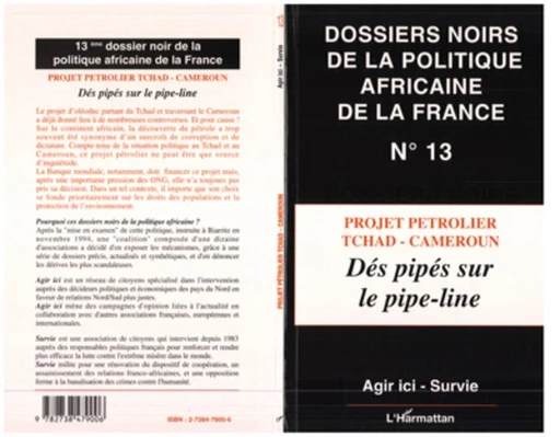 PROJET PETROLIER TCHAD-CAMEROUN -  - Editions L'Harmattan