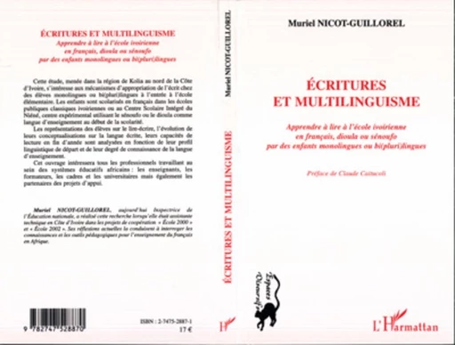 ÉCRITURES ET MULTILINGUISME - Muriel Nicot-Guillorel - Editions L'Harmattan