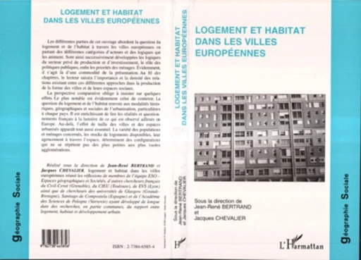 Logement et Habitat dans les Villes Européennes -  - Editions L'Harmattan