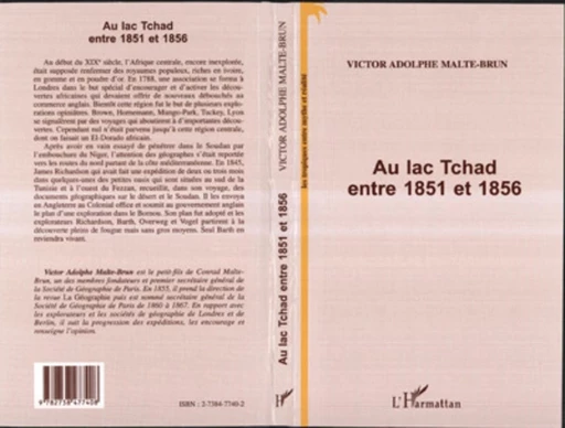 AU LAC TCHAD ENTRE 1851 ET 1856 - Victor Adolphe Malte-Brun - Editions L'Harmattan