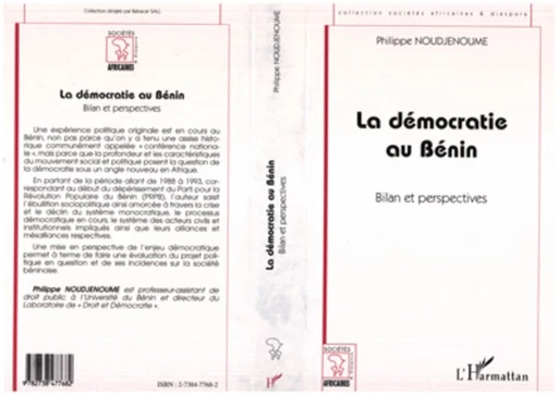 LA DÉMOCRATIE AU BÉNIN - Philippe Noudjenoume - Editions L'Harmattan