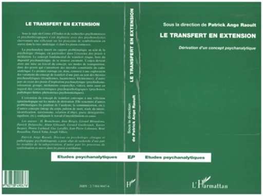 LE TRANSFERT EN EXTENSION - Patrick Ange Raoult - Editions L'Harmattan