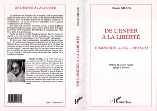 ENFER (DE L') A LA LIBERTE - Claude Gilles - Editions L'Harmattan