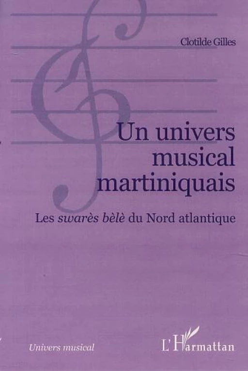 UN UNIVERS MUSICAL MARTINIQUAIS - Bernard Blot - Editions L'Harmattan