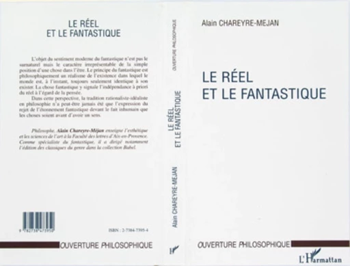 LE RÉEL ET LE FANTASTIQUE - Alain Chareyre-Mejan - Editions L'Harmattan