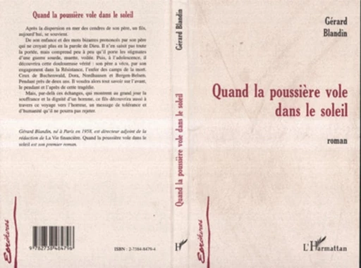 QUAND LA POUSSIÈRE VOLE DANS LE SOLEIL - Gérard Blandin - Editions L'Harmattan