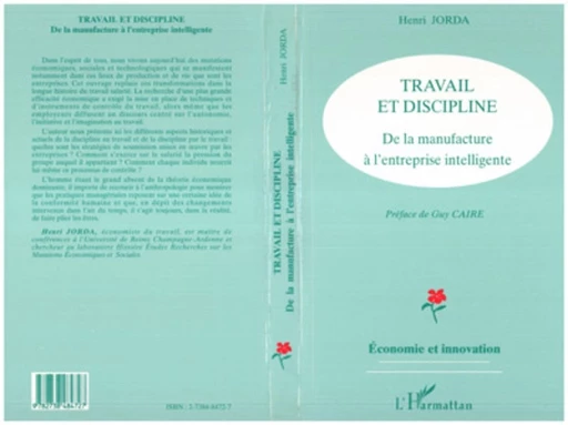 TRAVAIL ET DISCIPLINE - Henri Jorda - Editions L'Harmattan