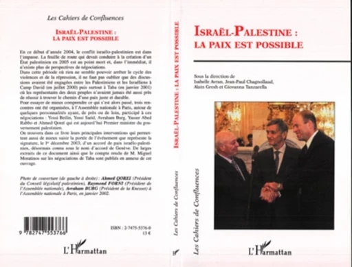 Israël  Palestine : la paix est possible - Jean-Paul Chagnollaud - Editions L'Harmattan