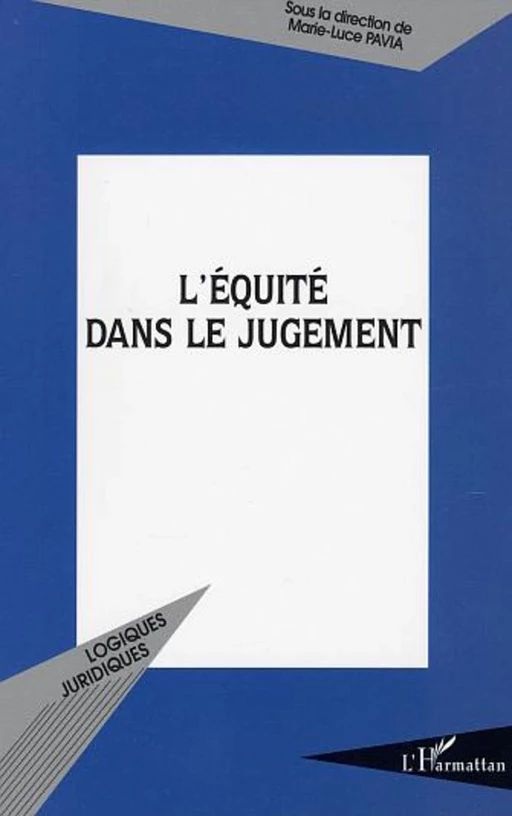 L'Équité dans le jugement -  - Editions L'Harmattan