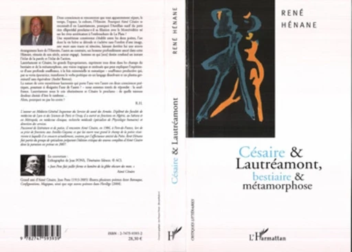 Césaire et Lautréamont - René Henane - Editions L'Harmattan