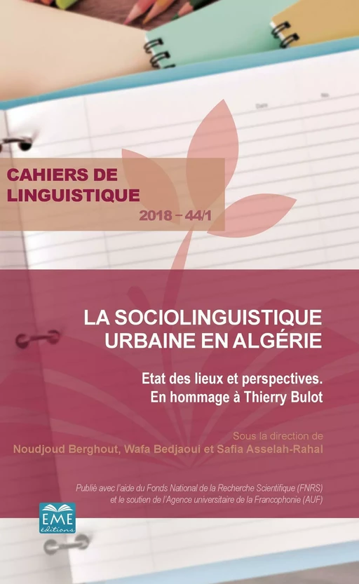 La sociolinguistique urbaine en Algérie - Noudjoud Berghout, Wafa Bedjaoui, Safia Asselah Rahal - EME Editions